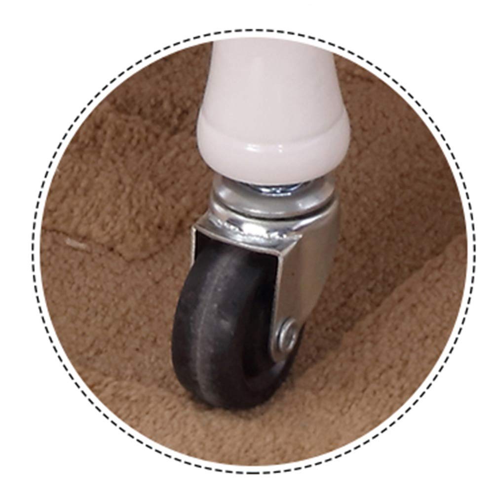 Mesa Carrito Camarera Carro De Servicio 2 Niveles Madera Maciza Móvil Cocina Mudo Rueda De Goma De Metal Organizador Estantería De Vino, Carga 60 Kg (Size : 60x40x80cm)