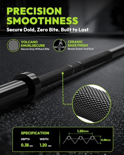 Image of HANDBODE 7 ft Olympic Barbell, 45 lb Weight Bar, 2-Inch Sleeves