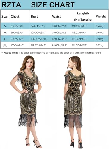 Image of Women Flapper Dresses 1920s V Neck Beaded Fringed Great Gatsby Club & Night Out Dresses