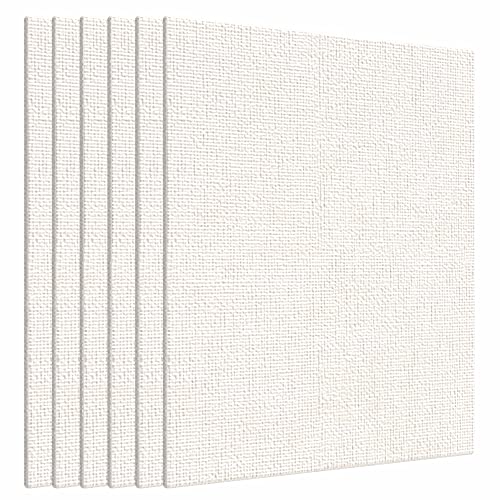Image of Scholar Art Hobby Series 04 Oz (230 GSM) 100% Cotton Canvas Panel Board for Painting (White Blank Canvas Boards for Acrylic Paint, Oil Paint, Wet & Dry Media) | 04 inchx04 inch (10x10 cm), Pack of 6