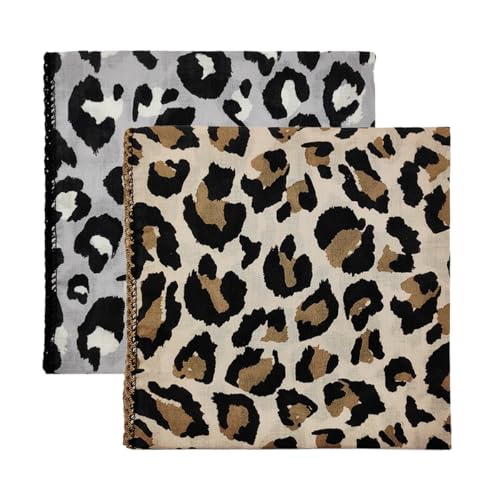 2 Pack Large Cotton Bandana Headband, Head Wrap, Protective Coverage, Hair Neck Scarf for Women 28 x 28 inch