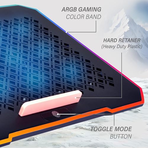 Geonix Ergo 3 Gaming Laptop Cooling Stand with 10 RGB Lights, 12 Quiet Fans for 15.6-18 Inch Laptops, Smart Touch, 5 Stand Adjustable Point, PC... - Image 4