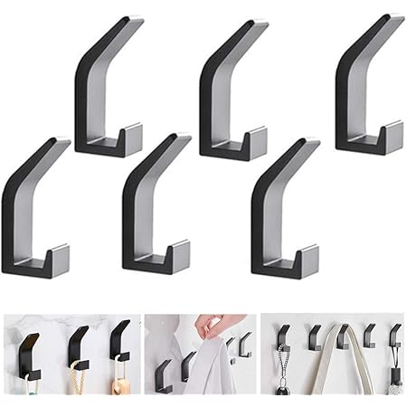 BangShou Gancho de Pared de 6 Piezas Ganchos para Toallas Colgadores para Toallas Creativo Pomo de Cajón, Anticolisión Toalleros de Ganchos Adhesivos ...