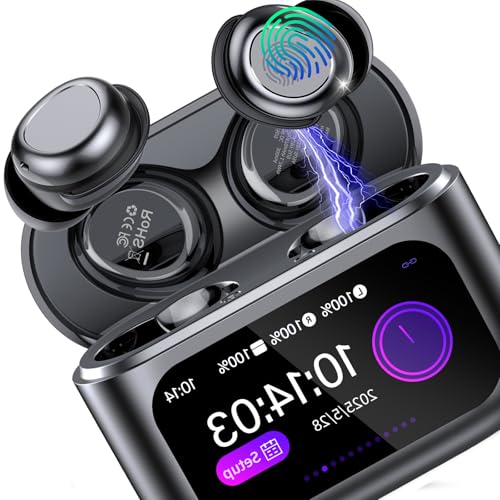 ZYHKON Wireless Ohrhörer für Seitenschläfer, Bluetooth Kopfhörer, Bluetooth 5.4 Schlafkopfhörer mit Touchscreen