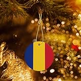 Décorations de haute qualité : les décorations de Noël rondes sont fabriquées en céramique délicate avec un effet émaillé lisse qui ne se détériore pas au fil du temps, imperméables et résistantes à l'usure