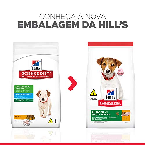 Ração Hill's Science Diet para Cães Filhotes - Pedaços Pequenos - 3kg