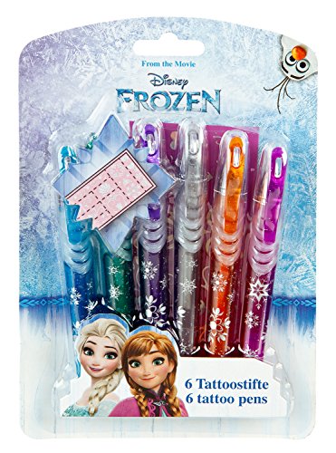Preisvergleich Produktbild Undercover FRQA3300 - Tattoo Stifte Disney Frozen, 6er Set