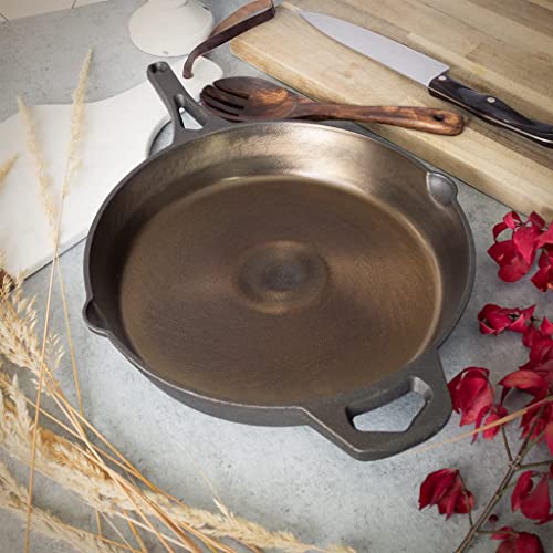 Backcountry Iron 12 Inch Smooth Wasatch Pre-Seasoned Round Cast Iron Skillet #TOP4