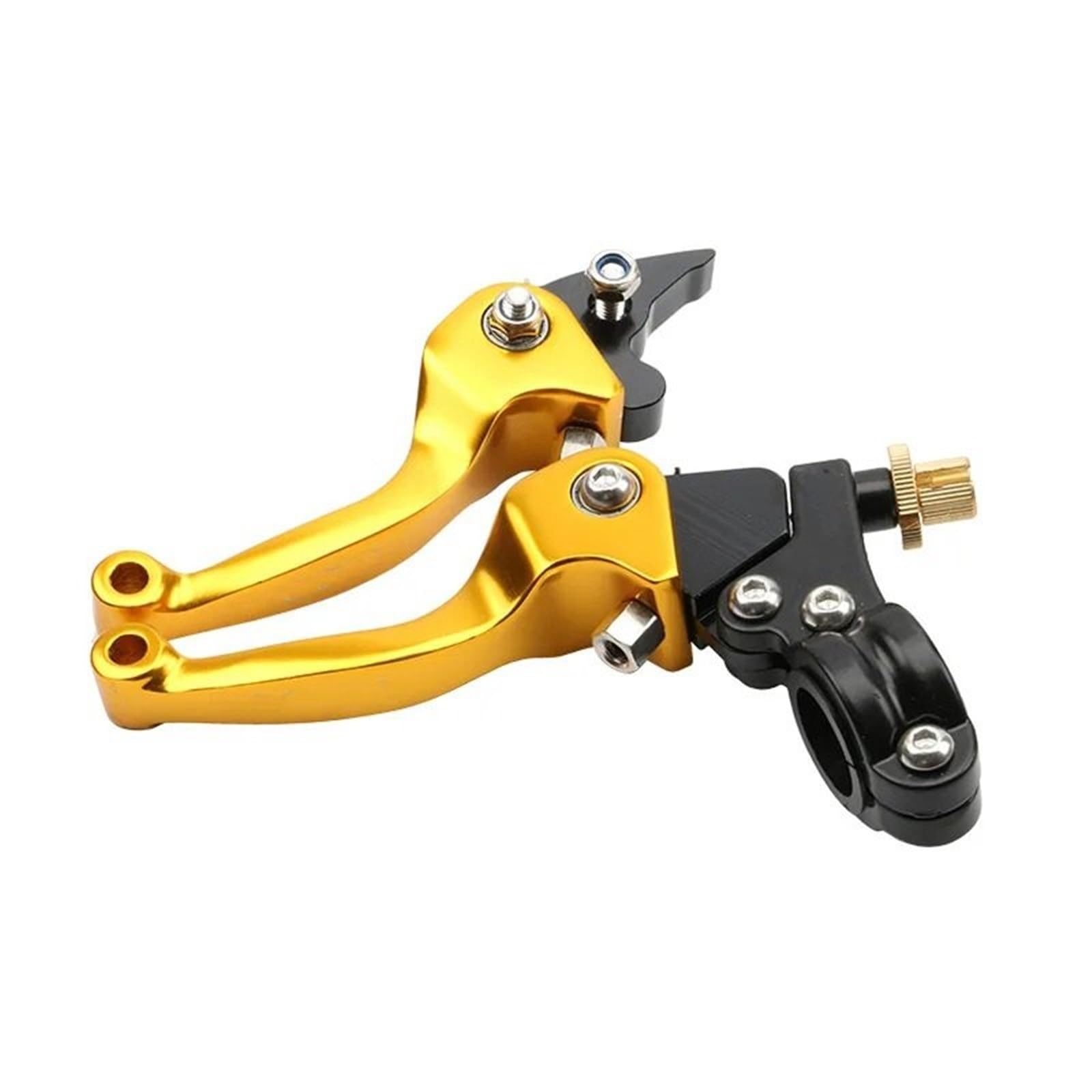 Qfdwcyz Gold Motorcycle Clutch Levers 2Pcs Universal Brake Handle Clutch Fit For Crf Klx Motocross Atv Dirt Pit Bike Accessories 7/8'' 22Mm Levers Dropshipping(Gold)