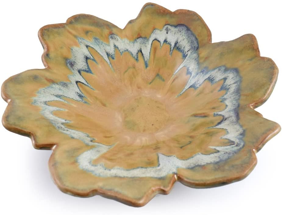 Tuscan Farmhouse Collection: Floral Stoneware Platter, 13-Inch, American Made