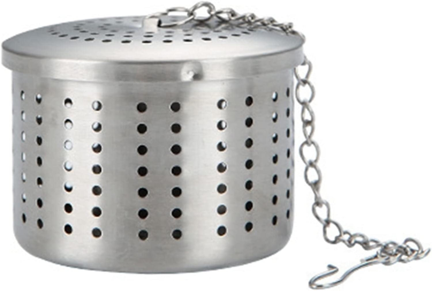 Tea Filters Stainless Steel Teapot Tea Infuser Strainer Cylindrical Tea Leak Spice Filter Seasoning Balls Hanging Chain Kitchen Accessories