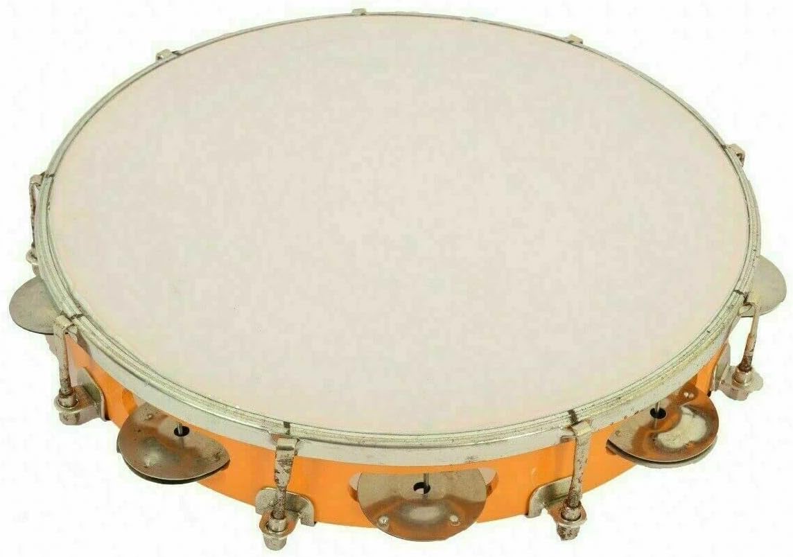Indian Classical Music Instrument Tambourine/Fibre Dafli Hand Percussion 10 Inch