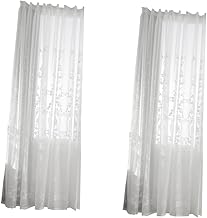 NOLITOY 2 Peças Cortinas Transparentes Cortinas Transparentes Brancas Cortinas Transparentes Bordadas Cortinas De Gaze Cortinas De Painel Cortinas Brancas Persianas Transparentes Decoram