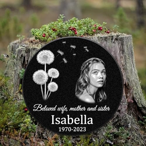 Image of ADFSTONE 12 inch Pet Memorial Stones Personalized Dog Remembrance Gifts, Customized Cat Picture Grieving Plaque, DIY Gravestone, Custom Sympathy Photo Gift, Animal Grave Markers