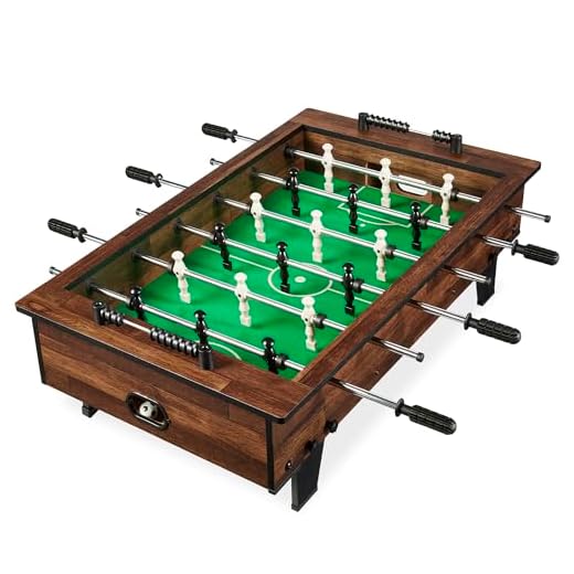 Best Choice Products 40in Tabletop Foosball Table, Compact Mini Arcade Table Hand Soccer for Kids and Adults, Home, Game Room w/ 2 Balls - Dark Wood