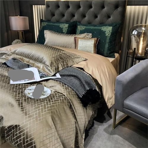 Draps et taies d'oreiller Jacquard orange pour lit double