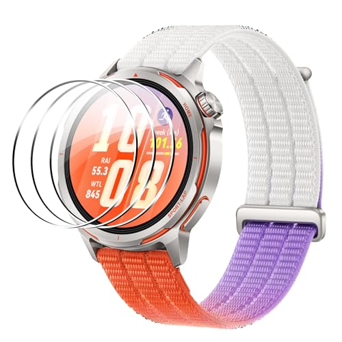 Suttkue Compatible For Huawei Watch GT Runner 2 screen protector, Anti-Scratch Tempered Glass flim, Case Friendly, HD Ultra,3PACK