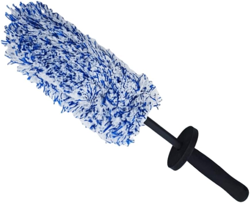 Product image of Car Wheel Cleaner Brush, Soft Microfiber Wheel Rim Cleaner, Non Scratch Car Detailing Brush, Highly Water Absorption & Removable Tire Brush, Vehicle Rim Wash Tool (Blue)