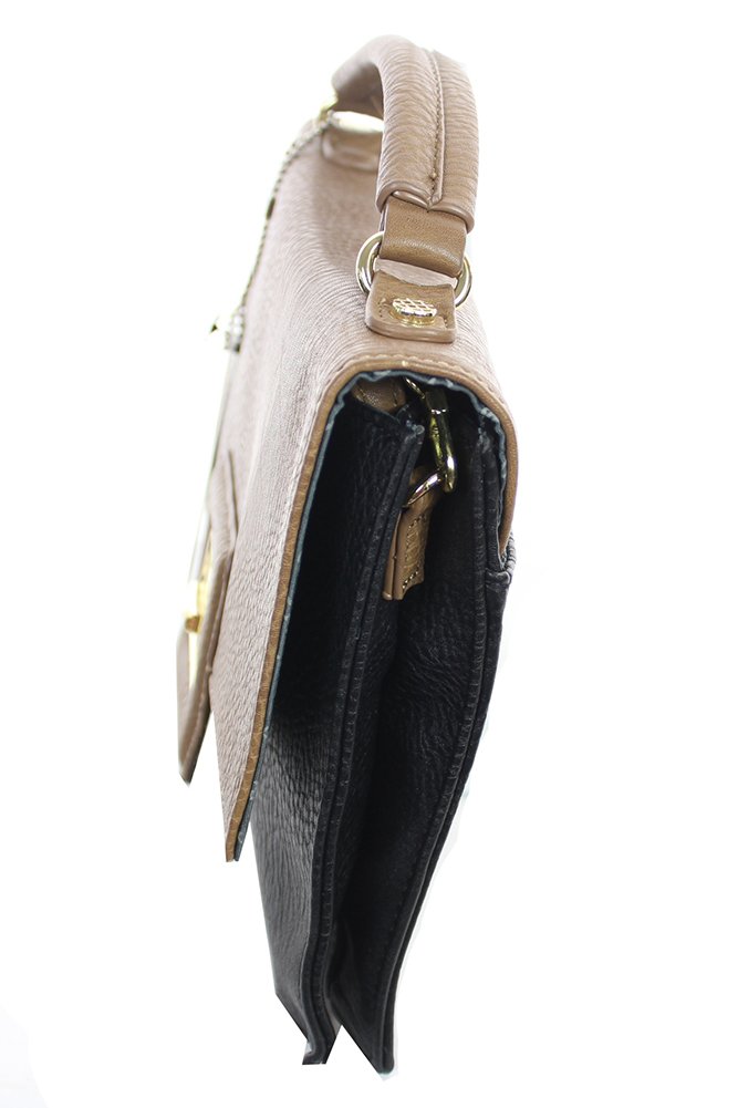 Olivia And Joy New Mocha-Black Adorno Convertible Crossbody Bag Osfa $78 DBFL