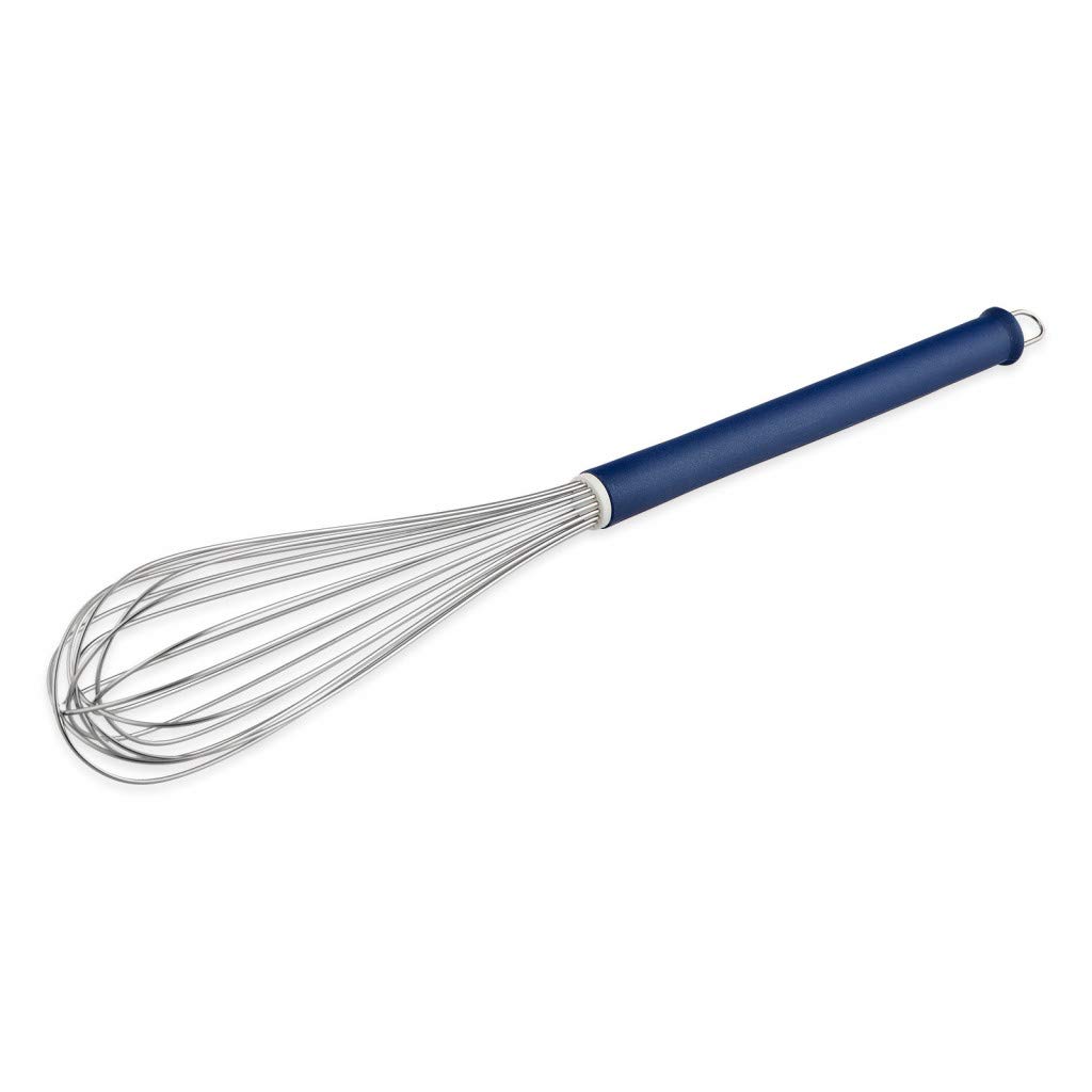 Thermohauser 5000145065 Fouet en acier inoxydable avec poignée en plastique Bleu 50 cm