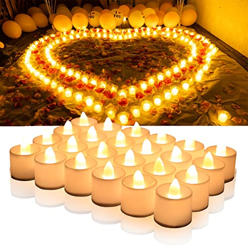 Consejos para Comprar Velas de Pilas Walmart de esta semana. 43 Velas LED Sin llama, 24PCS Velas de Té Led Velas Parpadeantes sin Llama Velas EléCtricas para Decoración del Hogar,San Valentín