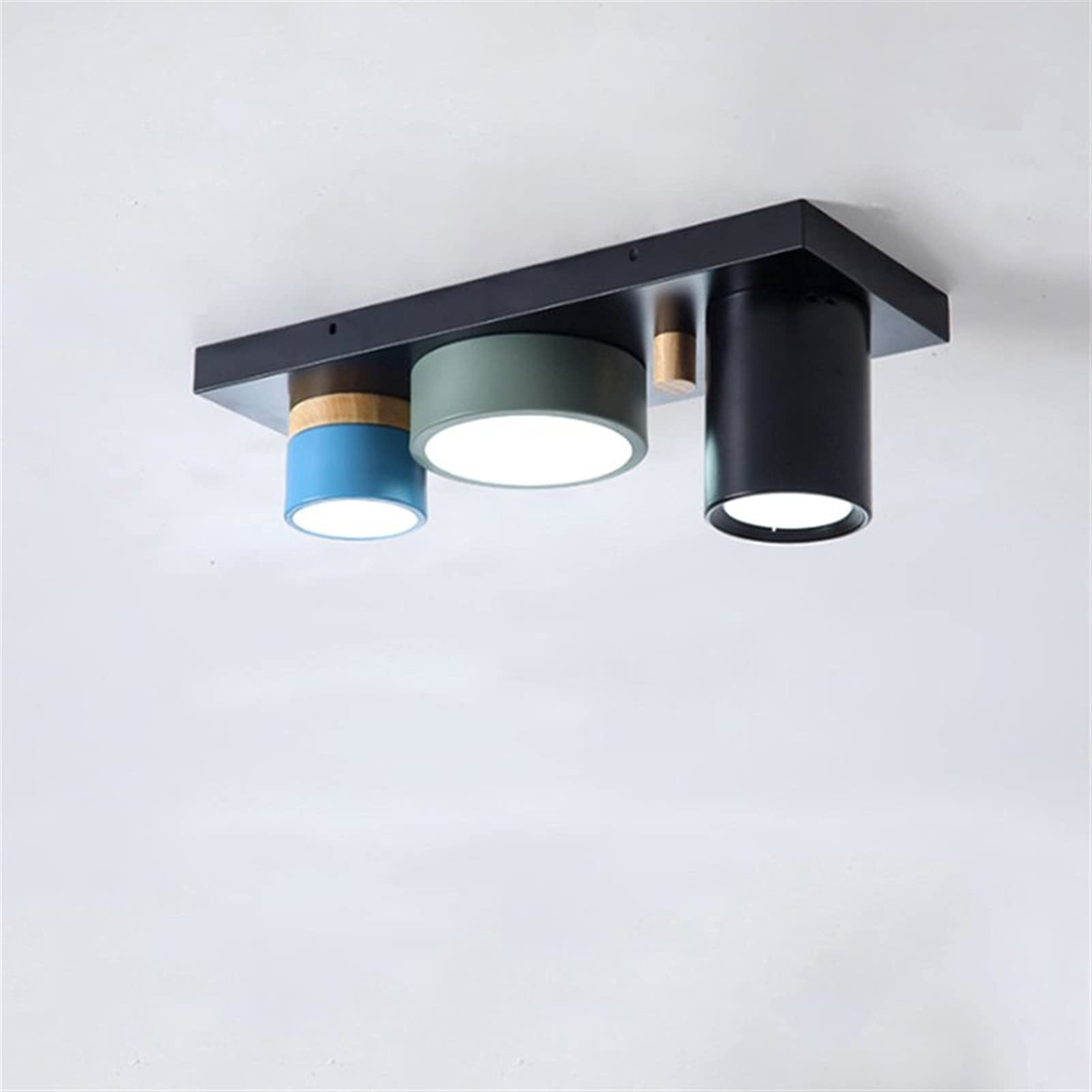 Lampe Plafond LED 220V multicolore luminaire suspendu rectangulaire salon couloir