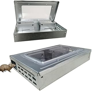 NganSuRong Humane Mouse Trap For Multi Catch Live Animals, Reusable Heavy Duty Rat Mice Blow Traps Box, Pets & Children Friendly,Instant Catcher,Indoors And Outdoors that work no kill,Rodent Control