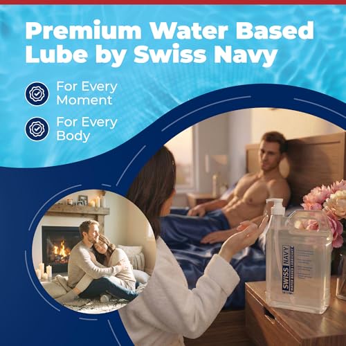 Image of Swiss Navy Premium Water-Based Lubricant - 128 oz | Lubricating Gel for Men, Women & Couples - Toy Safe - Non-Staining Formula - Compatible with Latex & Condoms
