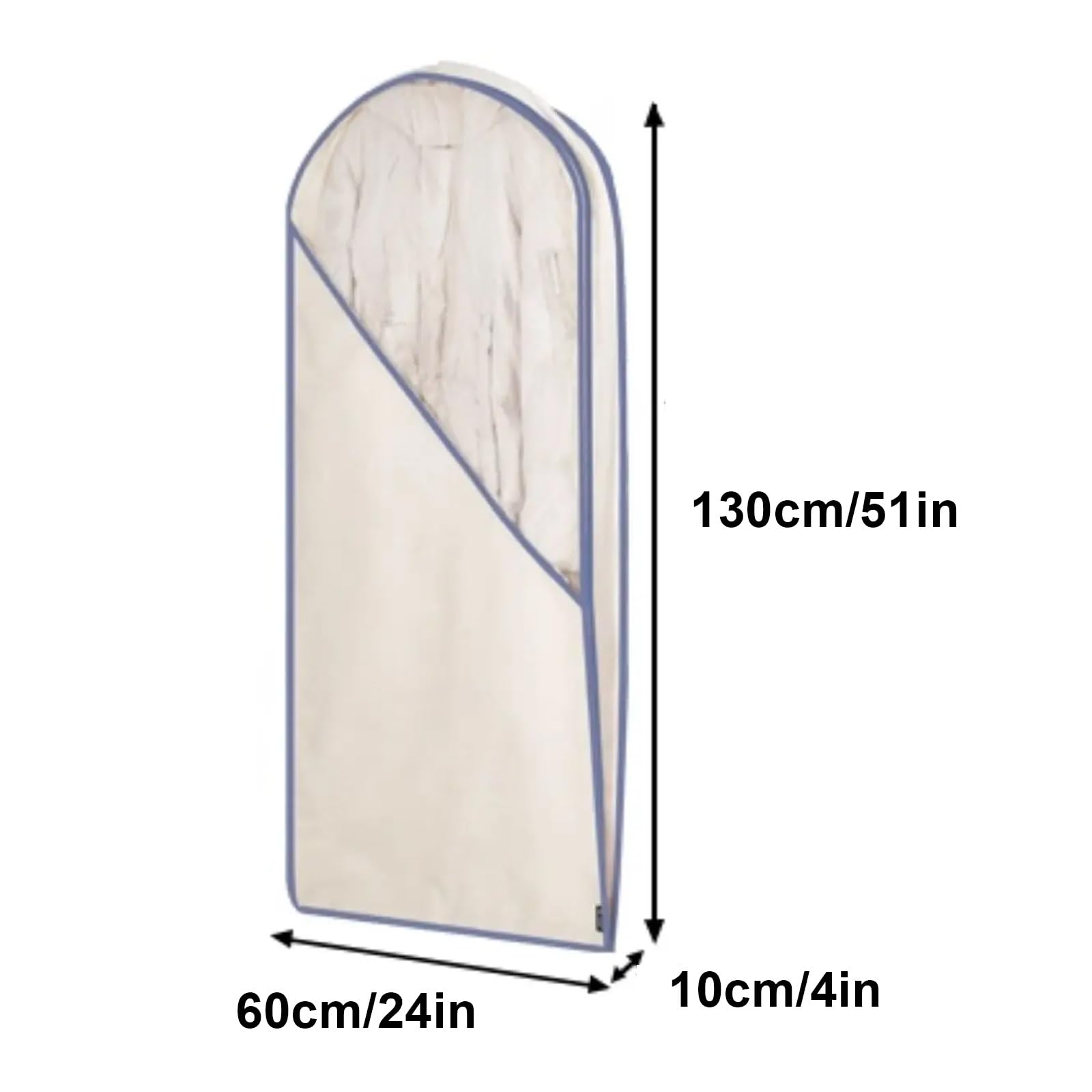 Funda Ropa Armario, Bolsas para Guardar Ropa Fabricadas Lona de Algodón Ventana Transparente, Aptas para Chaquetas Plumón Trajes Gala Abrigos(Green,60 * 10 * 130cm/24 * 4 * 51in)