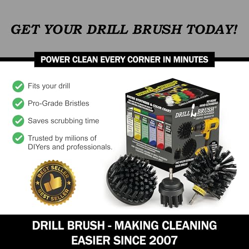 Image of Cleaning Accessories Industrial Brushes - Baked on Food, Electric Smoker, Drill Brush Attachments for Stain and Rust Remover - BBQ Cleaning Kit Water Calcium Mineral | Electric Grill Brush for Drill