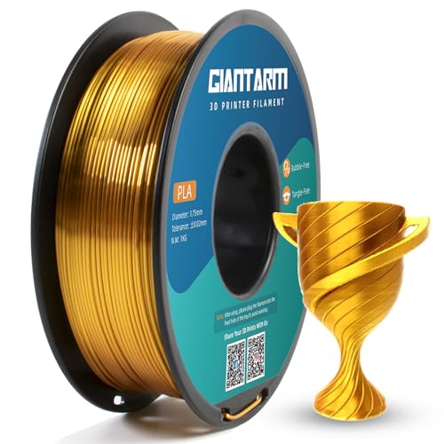 GIANTARM Filamento PLA 1.75mm Seda Dorado,Impresora 3D PLA Filamento 1 kg Carrete