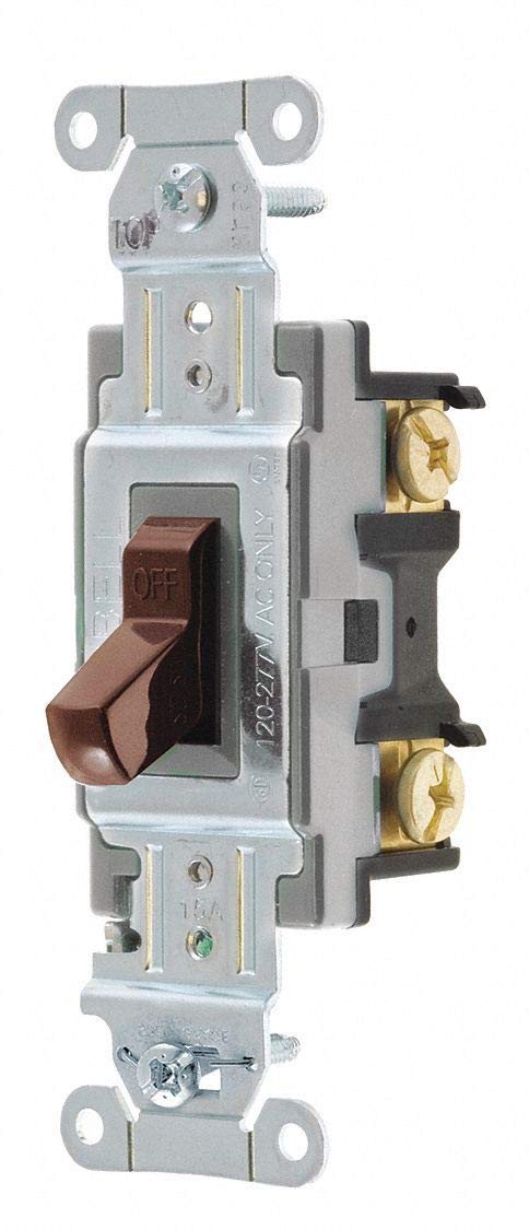 Wall Switch, Brown, 15A, 1-Pole Switch