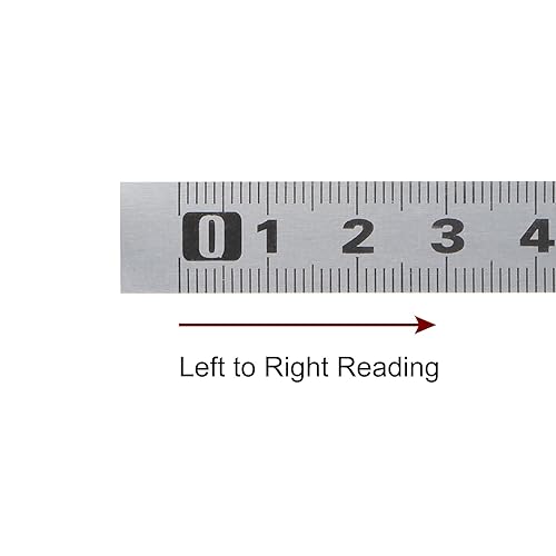 Miniatura 4 de HARFINGTON Cinta métrica métrica métrica de izquierda a derecha, impermeable, resistente al desgaste, cinta de regla de acero pegajosa de 0.512 in,