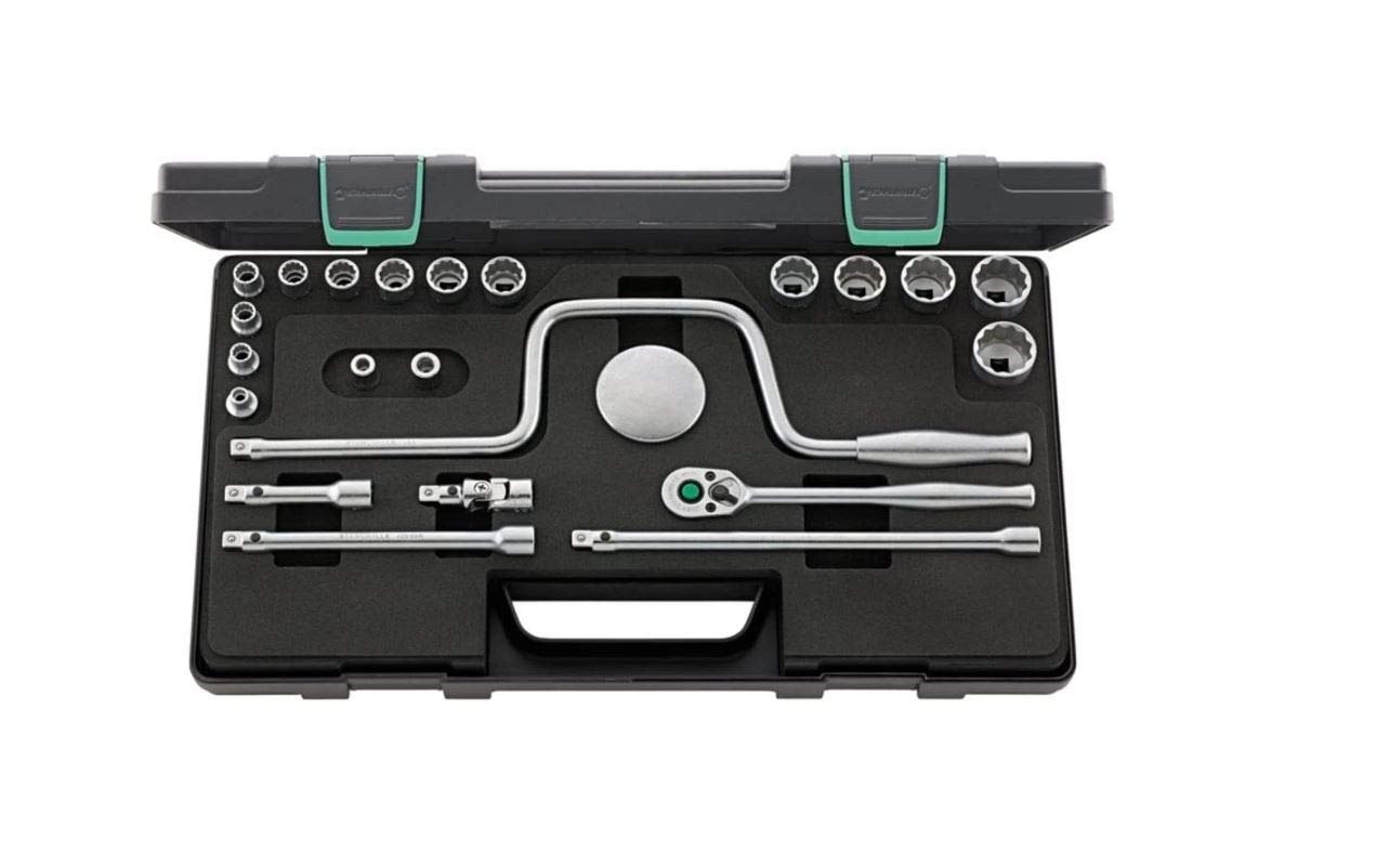 Stahlwille 96025206 Socket Set 22 Pieces in Robust Stackable ABS 