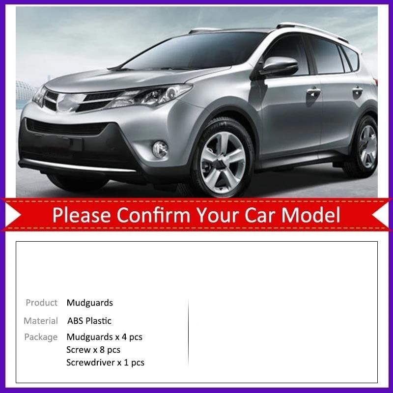 Auto Modderflappen voor Voor en Achter voor Toyota RAV4 RAV 4 XA40 2013 2014-2018,Geschikt voor Spatbeschermers,Duurzame Fenderbescherming,Auto Modderbeschermers,Before modification
