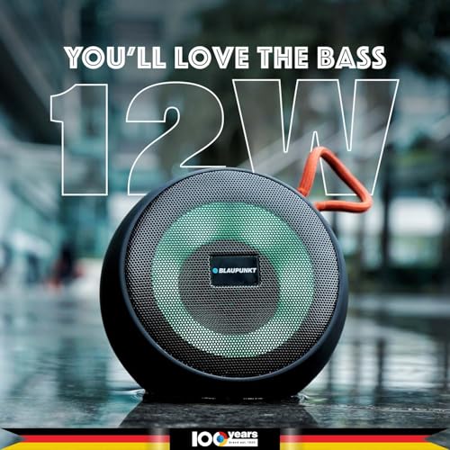 Image of Blaupunkt Live Portable Pocket Friendly Bluetooth Speaker I Deep Bass I Built-in Mobile Stand I TWS Function I Built-in mic for Phone Calls /Work from Home I Outdoor Ready(Black)