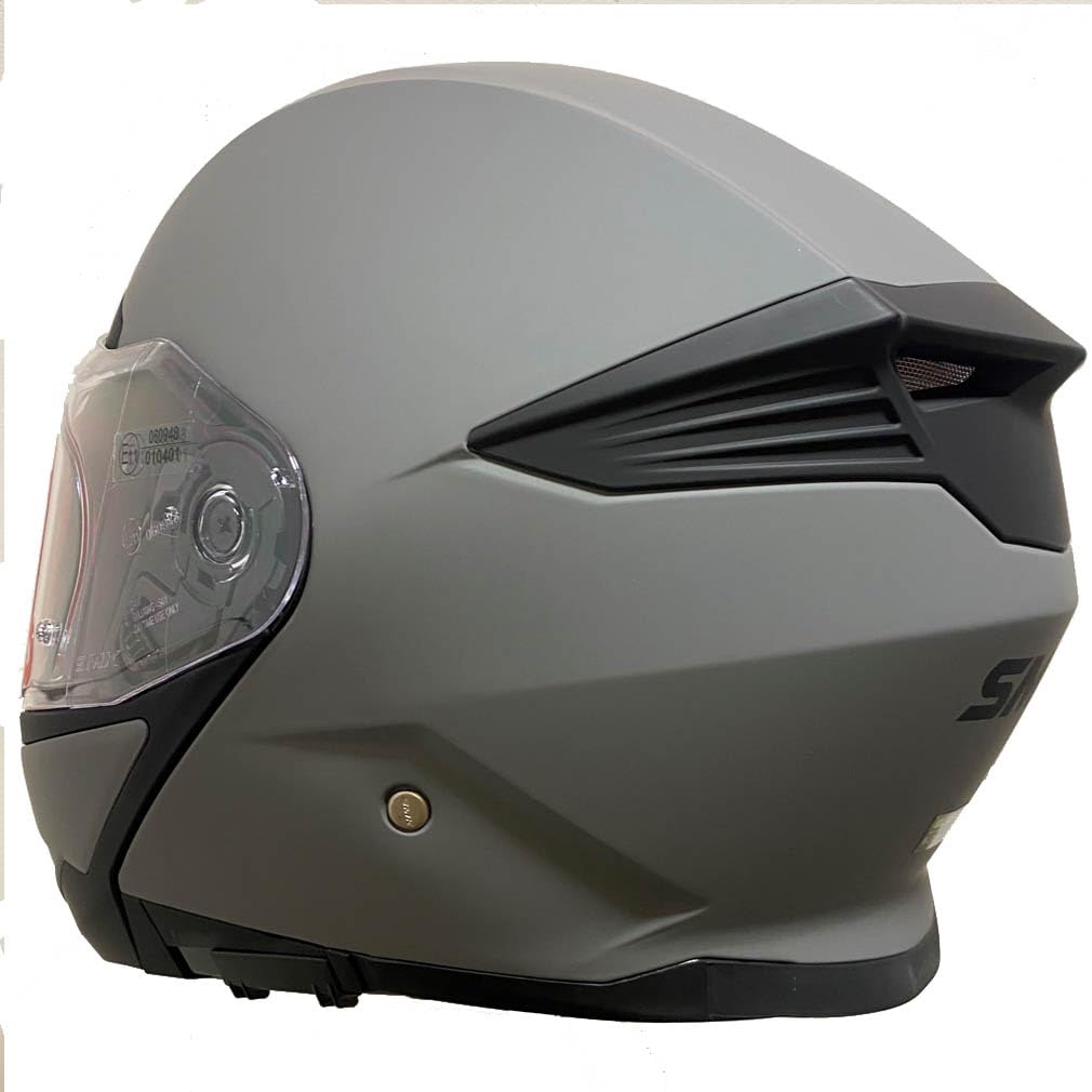 Casco de Moto Modular SMK Gullwing Abatible con Visor Solar Gris Mate - Homologado P/J ECE 22.06 - Designed