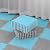 Flutesan 15 Pcs Plush Foam Floor Mat Square Interlocking Carpet Tiles with Border Fluffy Play Mat Floor Tiles Soft Climbing Area Rugs for Home Playroom, 12 x 12 x 0.4 Inch(Gray, Blue)
