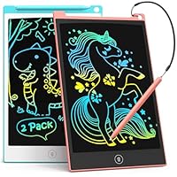 TECJOE 2 Pack LCD Writing Tablet, 8.5 Inch Drawing Board for Kids, Reusable Learning Pads Airplane Travel Toys for 3 4 5 6 Year Old Boys Girls Toddlers, Educational Doodle Scribbler Gifts for Birthday