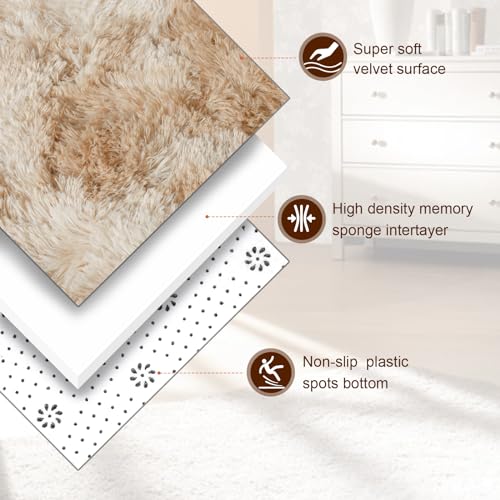 TWINNIS-5x8-Large-Shag-Area-Rugs-for-Living-Room-Bedroom-Tie-Dye-Beige-Indoor-Super-Soft-Fuzzy-Plush-Rugs-Upgrade-Anti-Skid-Modern-Furry-Rugs-Fluffy-Carpets-for-Kids-Room-Nursery-Home-Decor