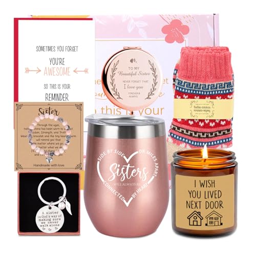 Ithmahco Sister Mothers Day Gift Ideas - Funny Sister Gift Basket From Sisters Adult, Cool Birthday, Mother's Day Gifts For Sisters