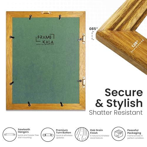 Image of Handmade Yellow Wooden Rectangular Photo Frame, 11 x 14 inch Display for Artworks, Pictures and Photos of Your Loved Ones, Best for Home, Office, Wall Decor, Living Room, Bedroom, Red Cedar