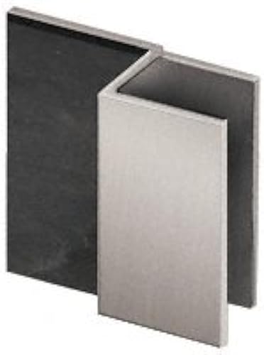 CRL Tope de puerta de ducha sin marco de estilo cuadrado de níquel cepillado