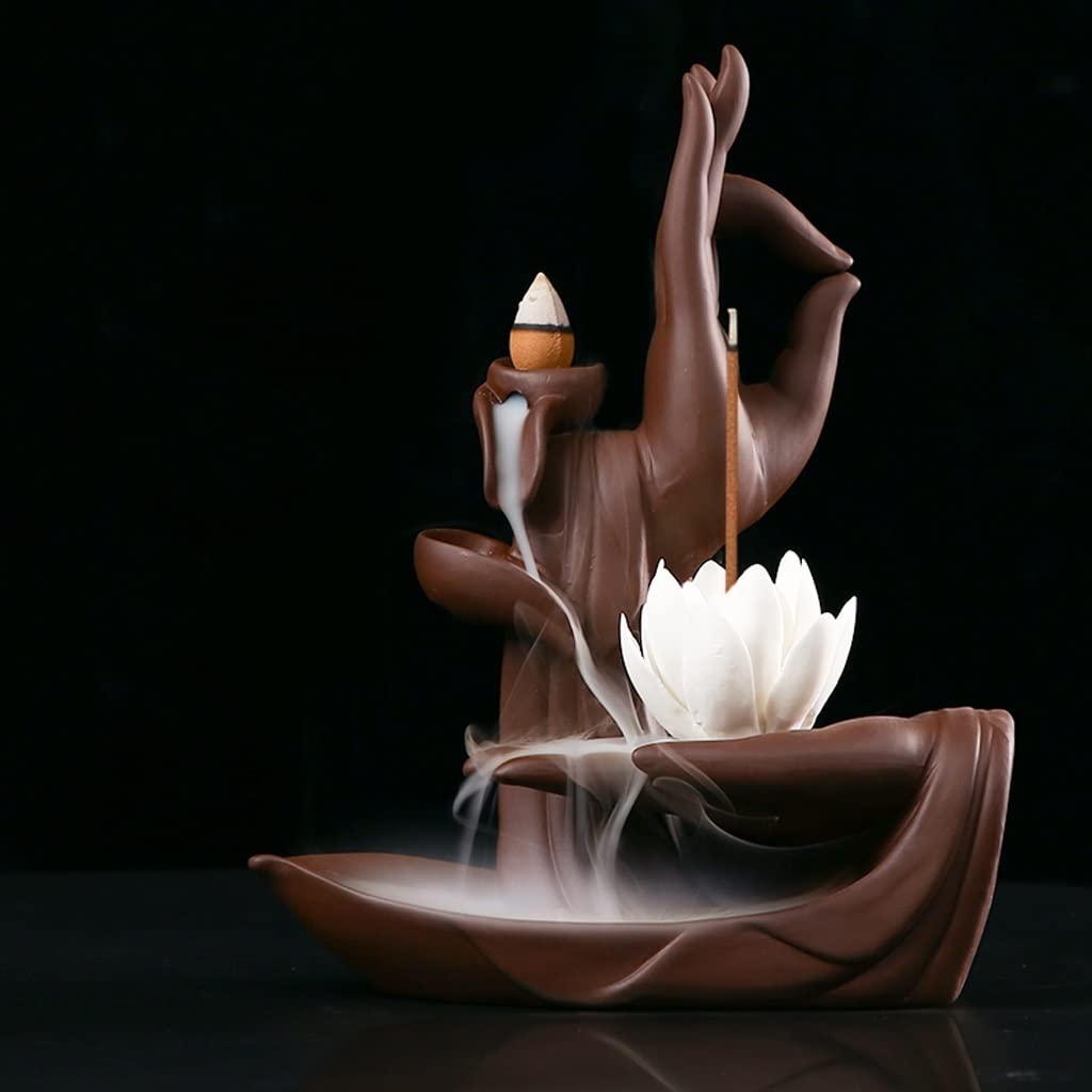 Basxdrfxz A Incense Holder Base Backflow Incense Burner Home Sandalwood Zen Te Ceremony Creative Ornaments High Mountain Flowing Water Indoor Garwood Holder