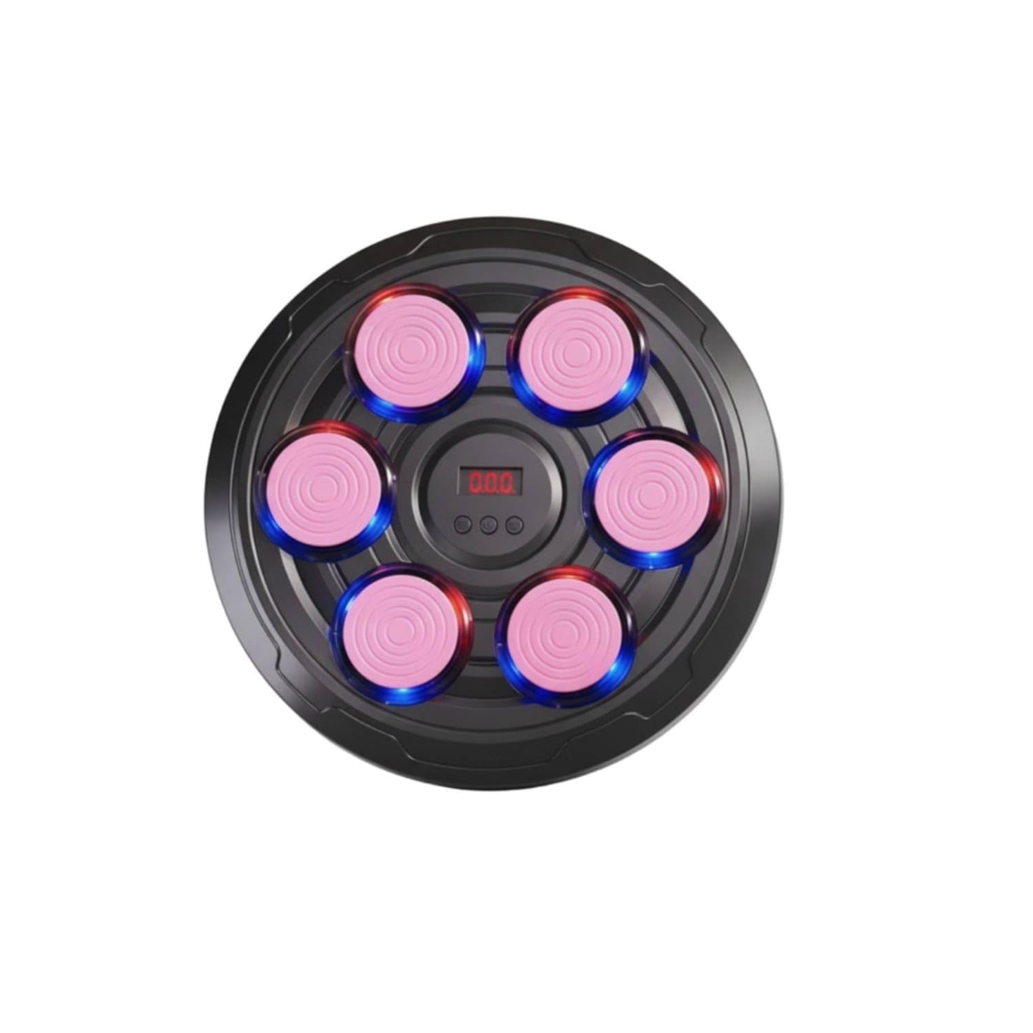 No-Drill Wall-Mount Boxing Target Digital Display Wall Mount Boxing Pad Round Light-up Striking Pads Sponge-Like for Home Workout, Pink, 6-Key-image-20