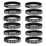 Ezekiel Gift Co. (12-Pack Religious Silicone Bracelets with Assorted Bible Verses - Wholesale Church Supplies Bible Study Tools