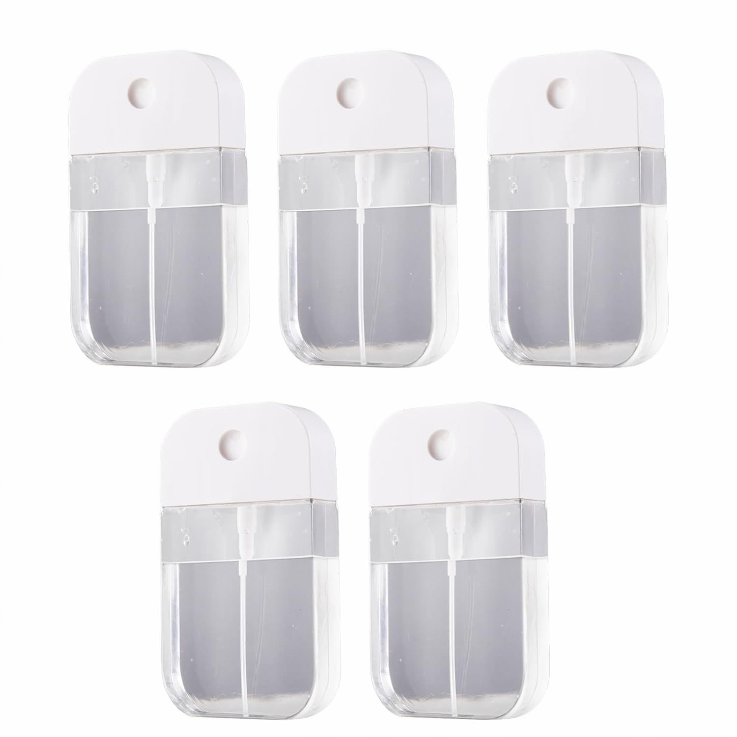 5 Pack Refillable Hand Sanitizer Bottles - Leakproof, Portable, and Durable Empty Spray Bottles for Liquid Hand Sanitizer, Perfect for Travel, Gym,