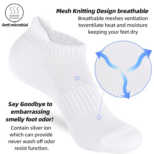 Image of ATBITER Women's Ankle Socks Cushioned Running Athletic No Show Socks-6Pairs | Ladies Low Cut Short Workout Gym Socks With Tab Non Slip for Yoga Pilates Casual Dress Flats Sneaker Shoe Size 6-8 /8-10 /10-12