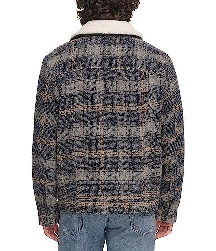 Image of Levi's Men's Levi's Men's Wool Blend Plaid Trucker With Sherpa Lining