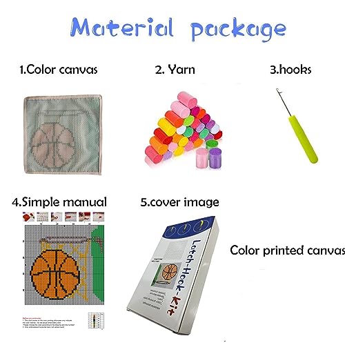 Image of Latch Hook Rug Kits for Kids Beginner Rainbow Windmill Needle Crochet Yarn Kits Embroidery Carpet Hook and Latch Kit Mini Tapestry Christmas Home Decoration 30x30cm